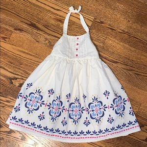 Gymboree Girls White Floral Halter Dress